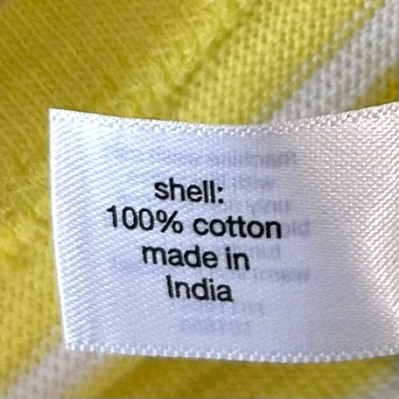 Lane Bryant Yellow Striped T Shirt Dress 14/16 NWT Cotton Short Sleeve V-Neck - Picture 16 of 16